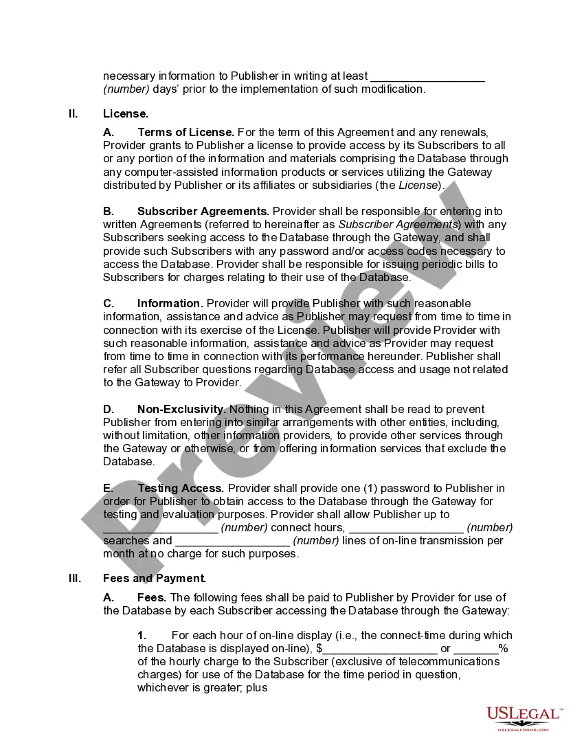 Get Database Distribution and Licensing Agreement Preview Database Distribution and Licensing Agreement