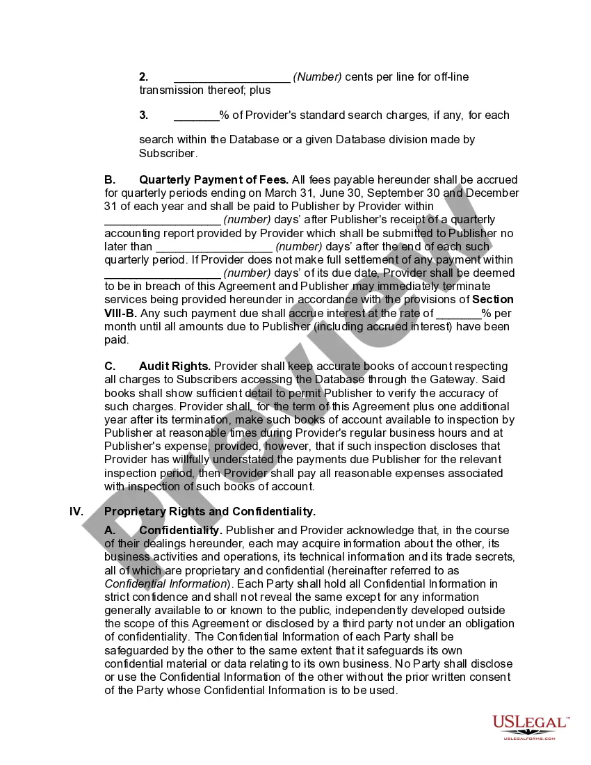 Get Database Distribution and Licensing Agreement Preview Database Distribution and Licensing Agreement