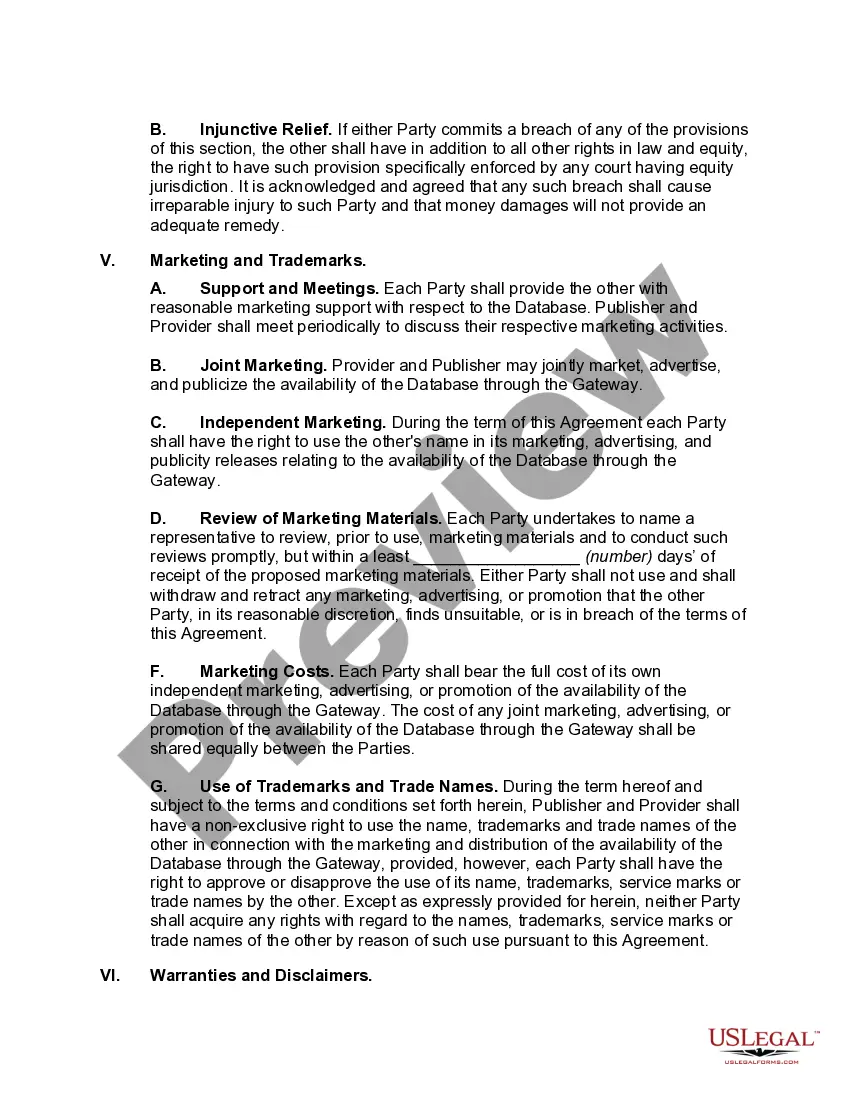Get Database Distribution and Licensing Agreement Preview Database Distribution and Licensing Agreement