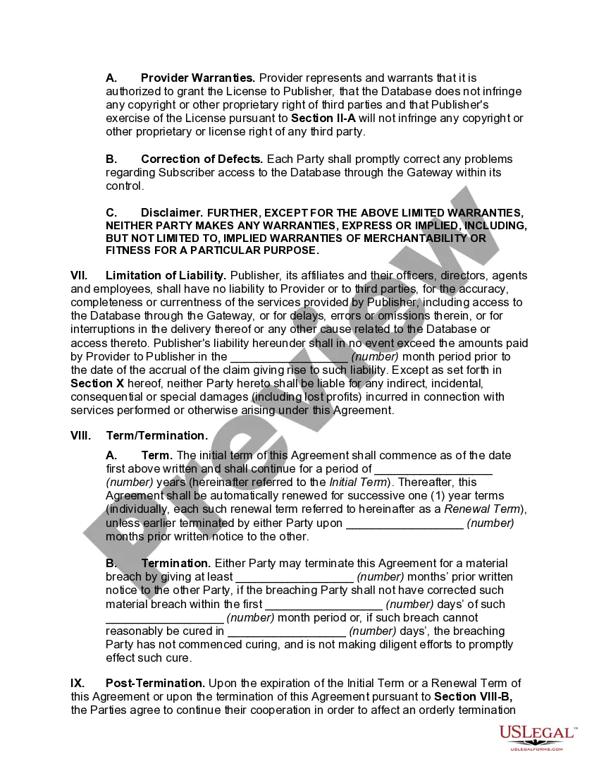 Get Database Distribution and Licensing Agreement Preview Database Distribution and Licensing Agreement