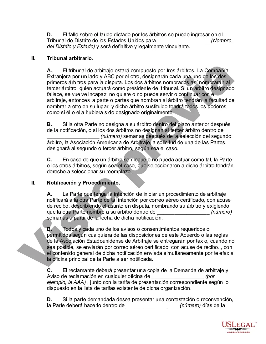 Preview Acuerdo de Arbitraje con Empresa Extranjera