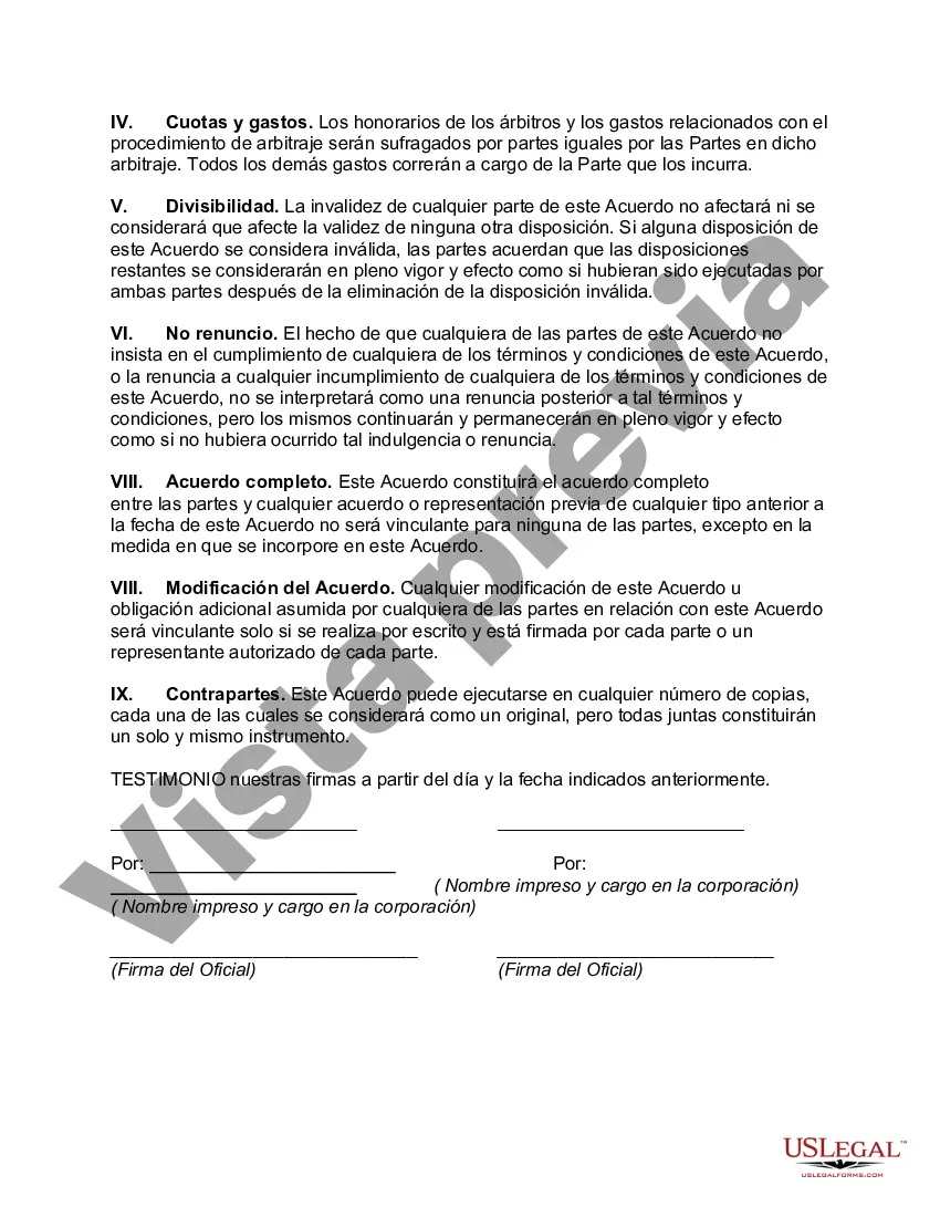 Preview Acuerdo de Arbitraje con Empresa Extranjera