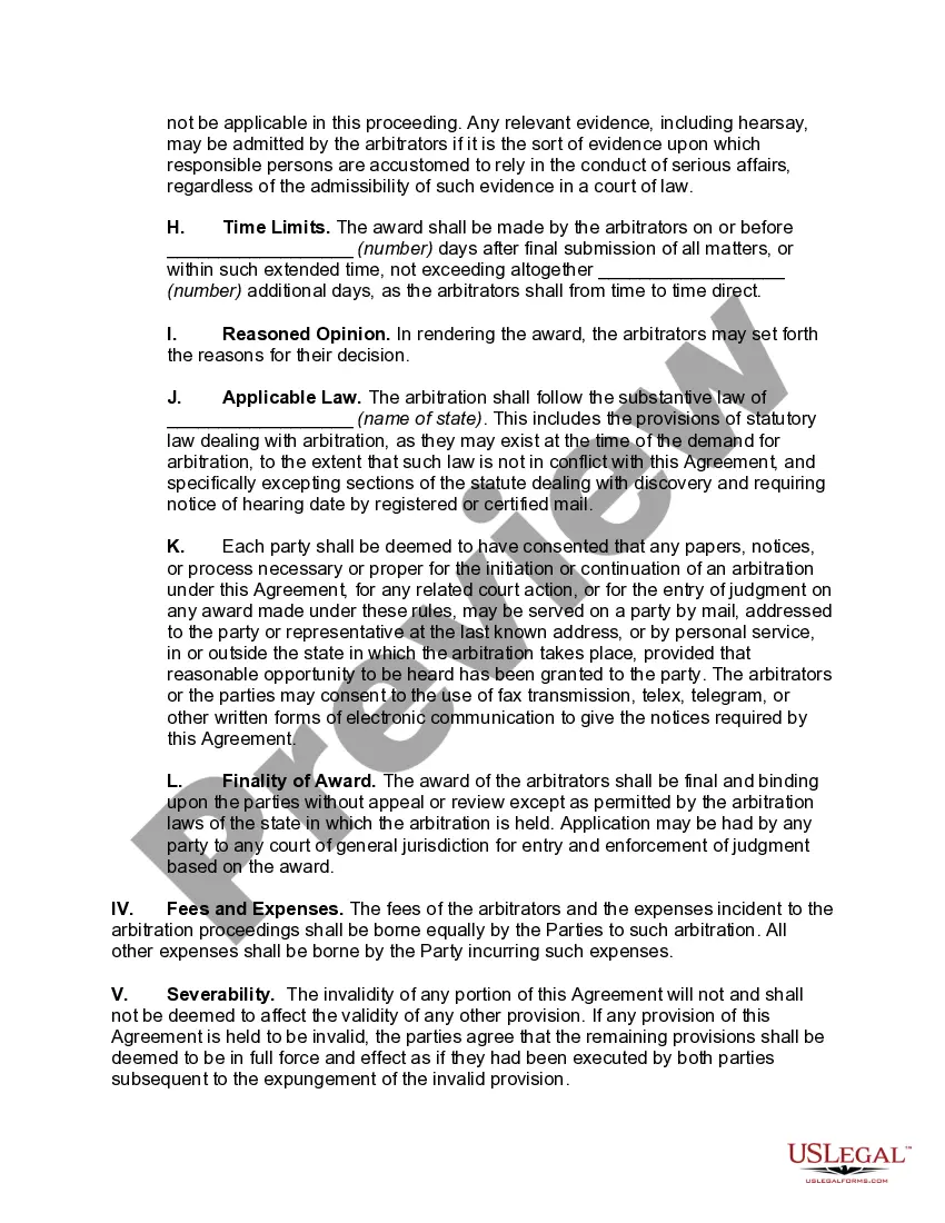Preview Arbitration Agreement with Foreign Company
