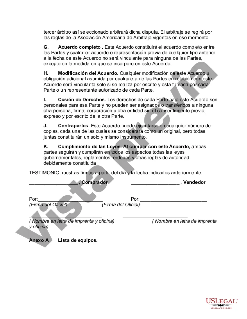 Preview Acuerdo de compra de hardware de computadora con un fabricante