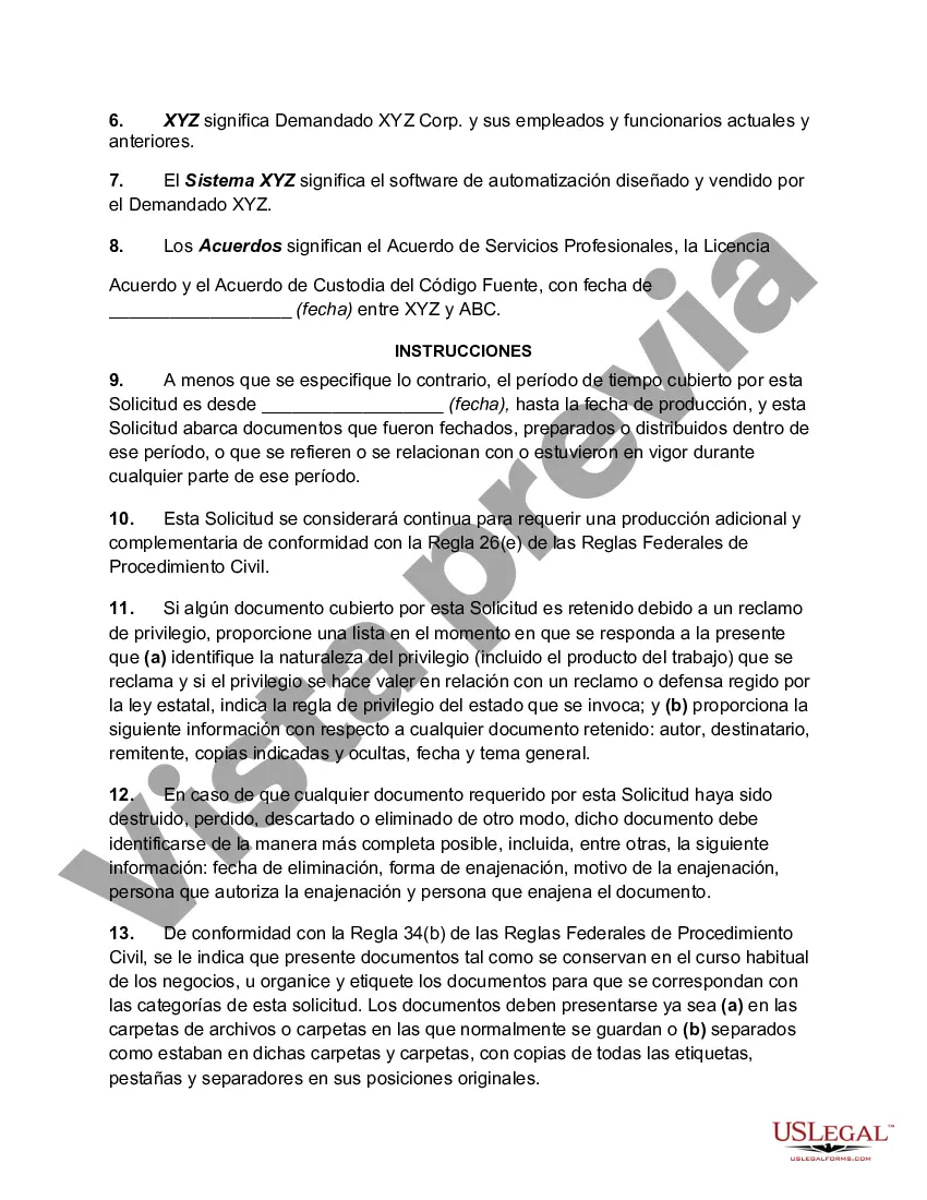 Preview Solicitud de Documentos en Demanda por Falla de Sistemas