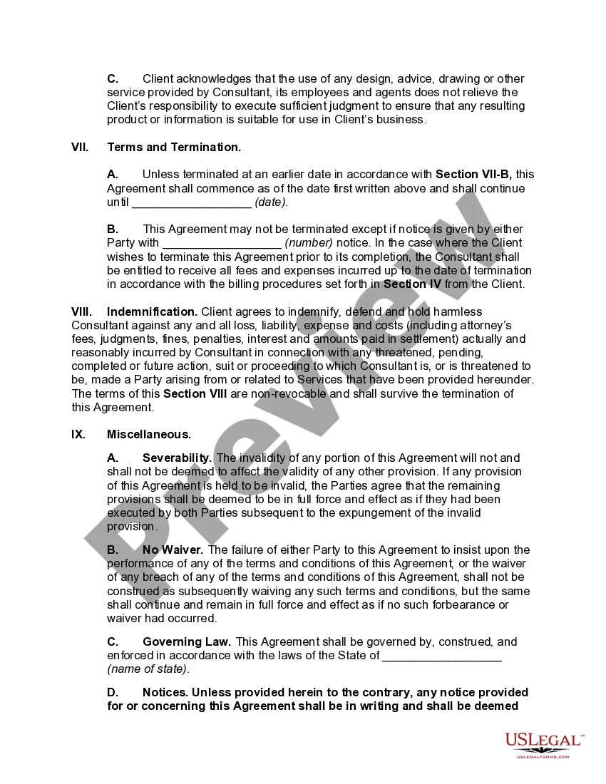 Preview International Consulting Agreement