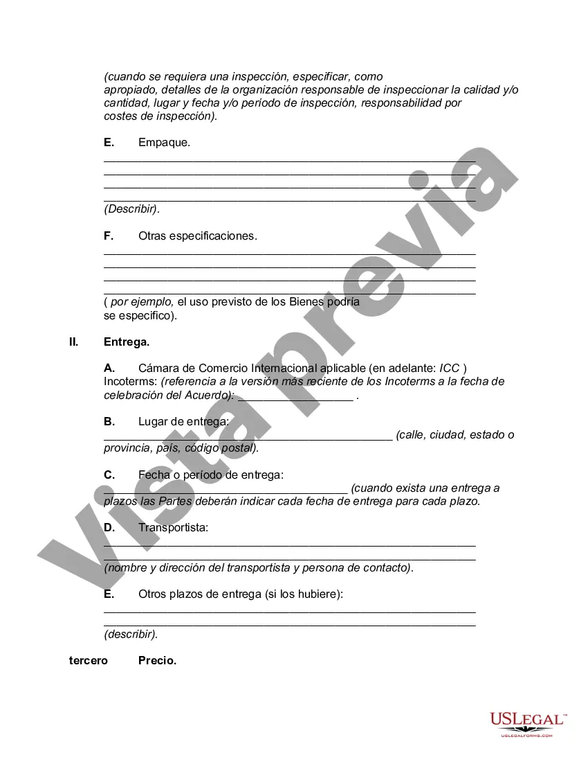 Preview Contrato de Venta Comercial Internacional de Mercancías