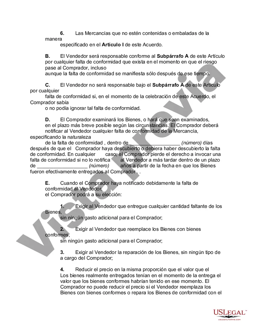 Preview Contrato de Venta Comercial Internacional de Mercancías
