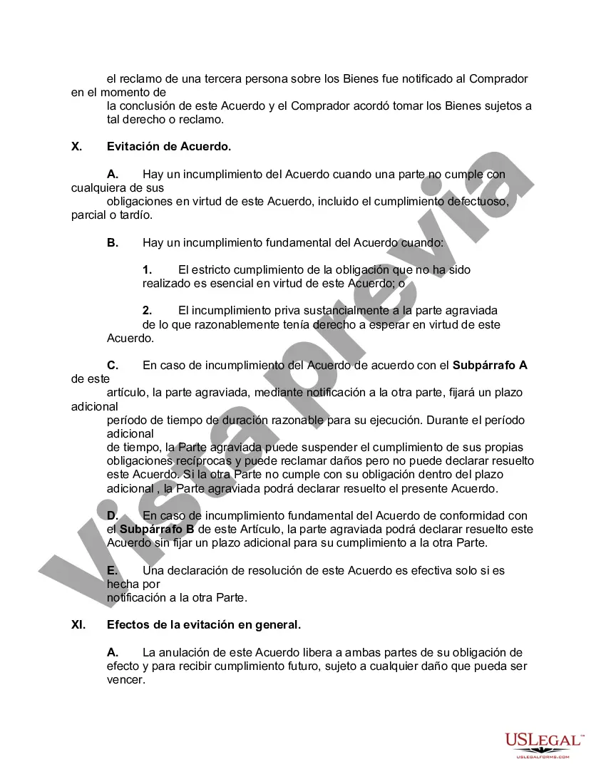 Preview Contrato de Venta Comercial Internacional de Mercancías