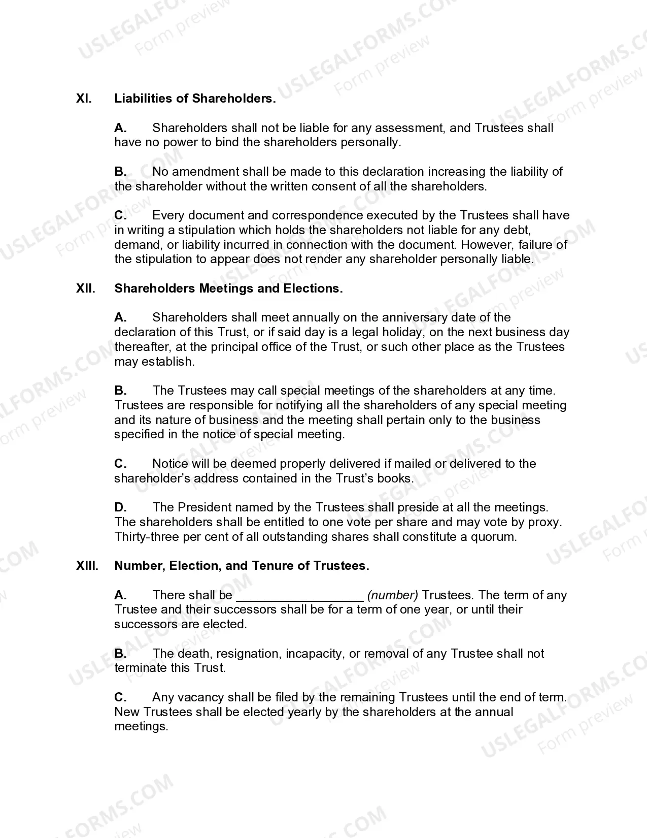 Preview Business Trust