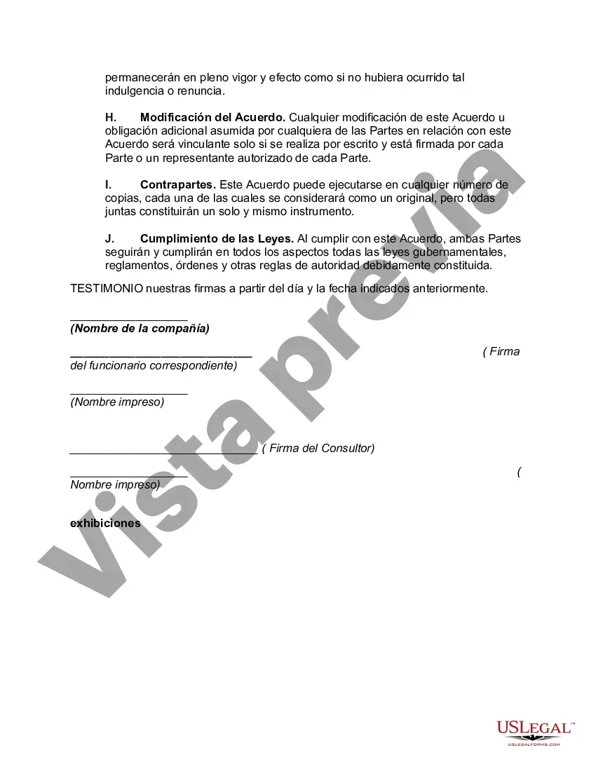 Preview Contrato con Consultor de Ventas, Investigación y Desarrollo