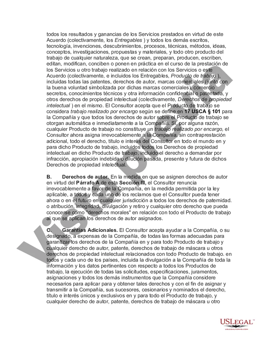 Preview Contrato con Consultor de Ventas, Investigación y Desarrollo