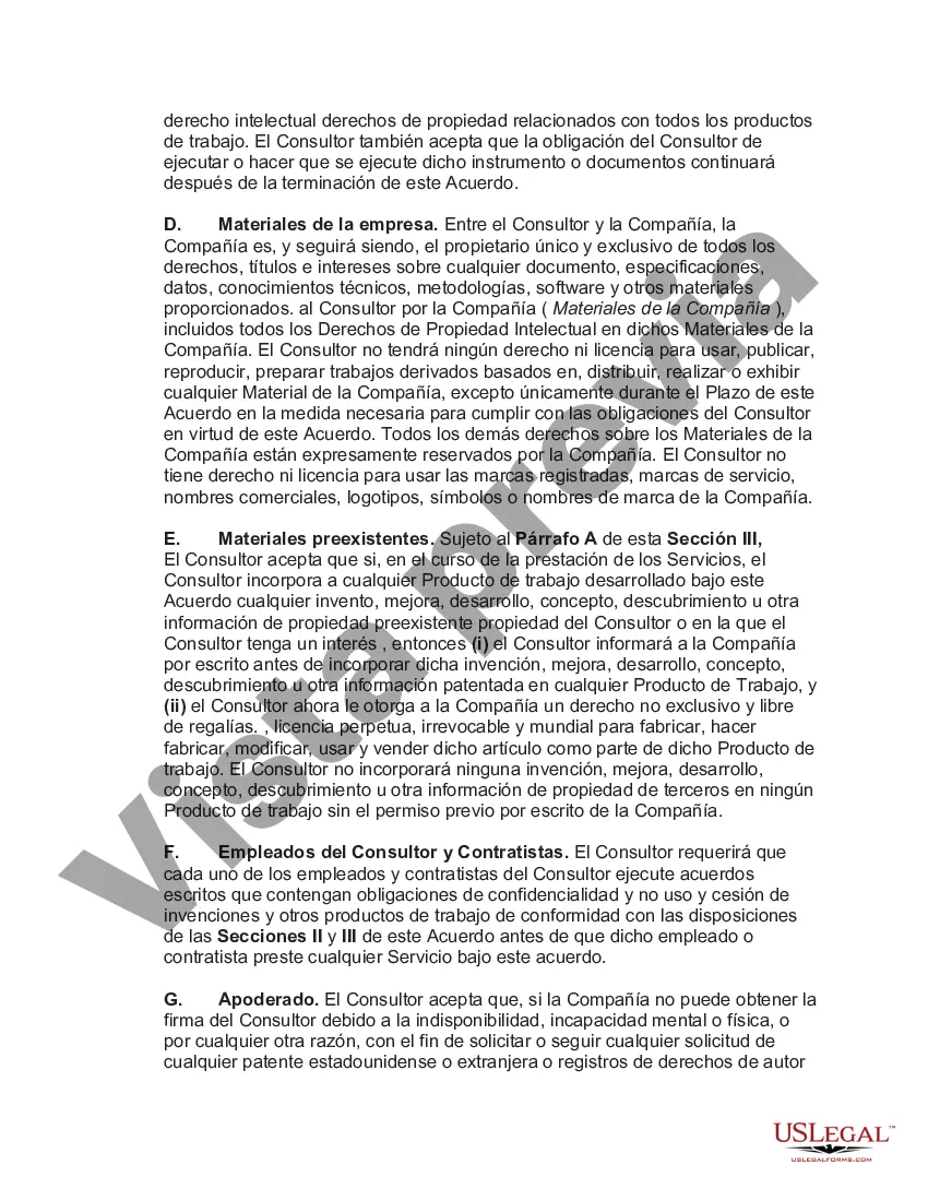 Preview Contrato con Consultor de Ventas, Investigación y Desarrollo