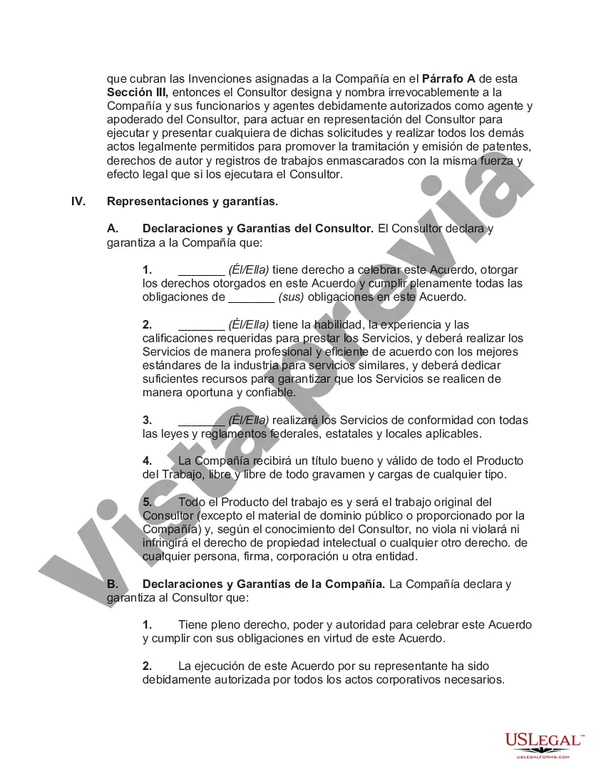 Preview Contrato con Consultor de Ventas, Investigación y Desarrollo