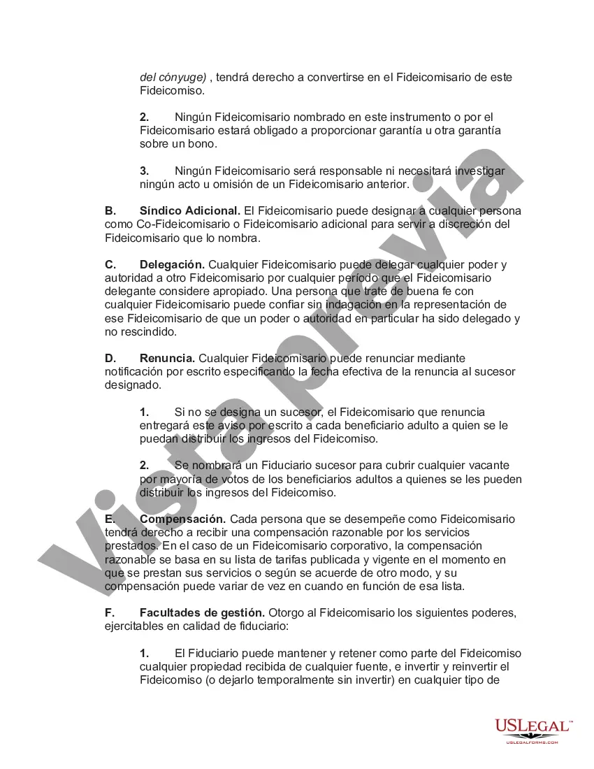 Preview Fideicomiso de anualidad retenida por el otorgante