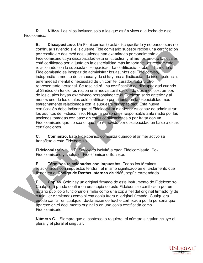 Preview Fideicomiso de anualidad retenida por el otorgante