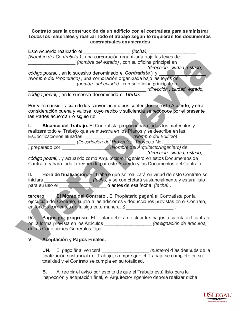 Illinois Contrato Para La Construcción De Un Edificio Con El Contratista Para Suministrar Todos 9903