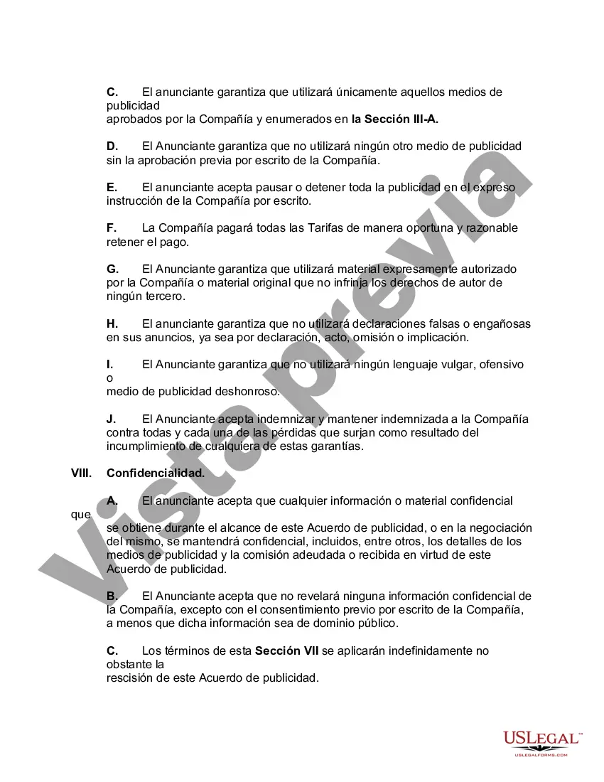 Preview Acuerdo para Publicitar en Diferentes Plataformas y por Varios Métodos