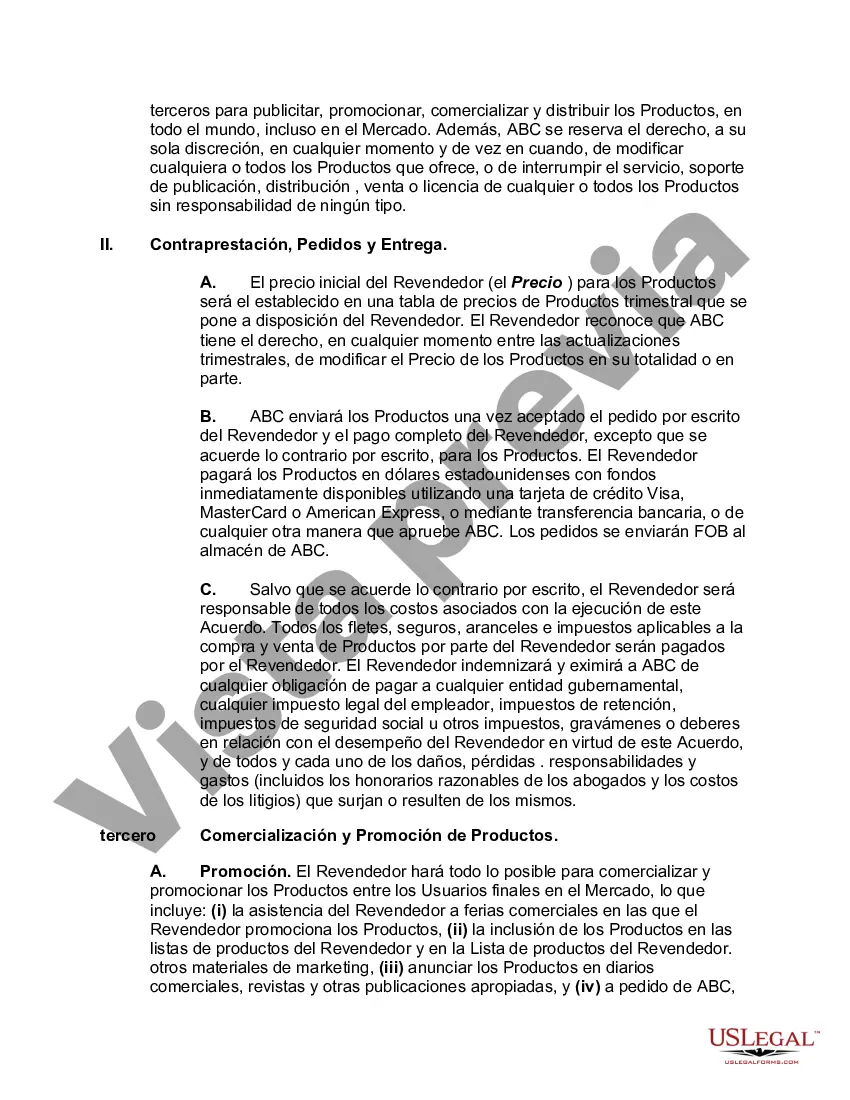 Preview Acuerdo de revendedor de software no exclusivo