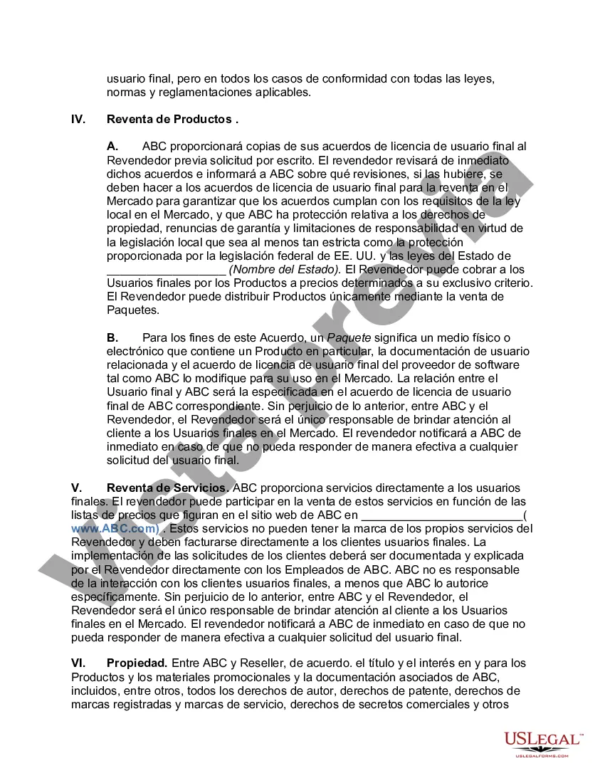 Preview Acuerdo de revendedor de software no exclusivo