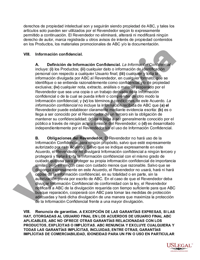 Preview Acuerdo de revendedor de software no exclusivo