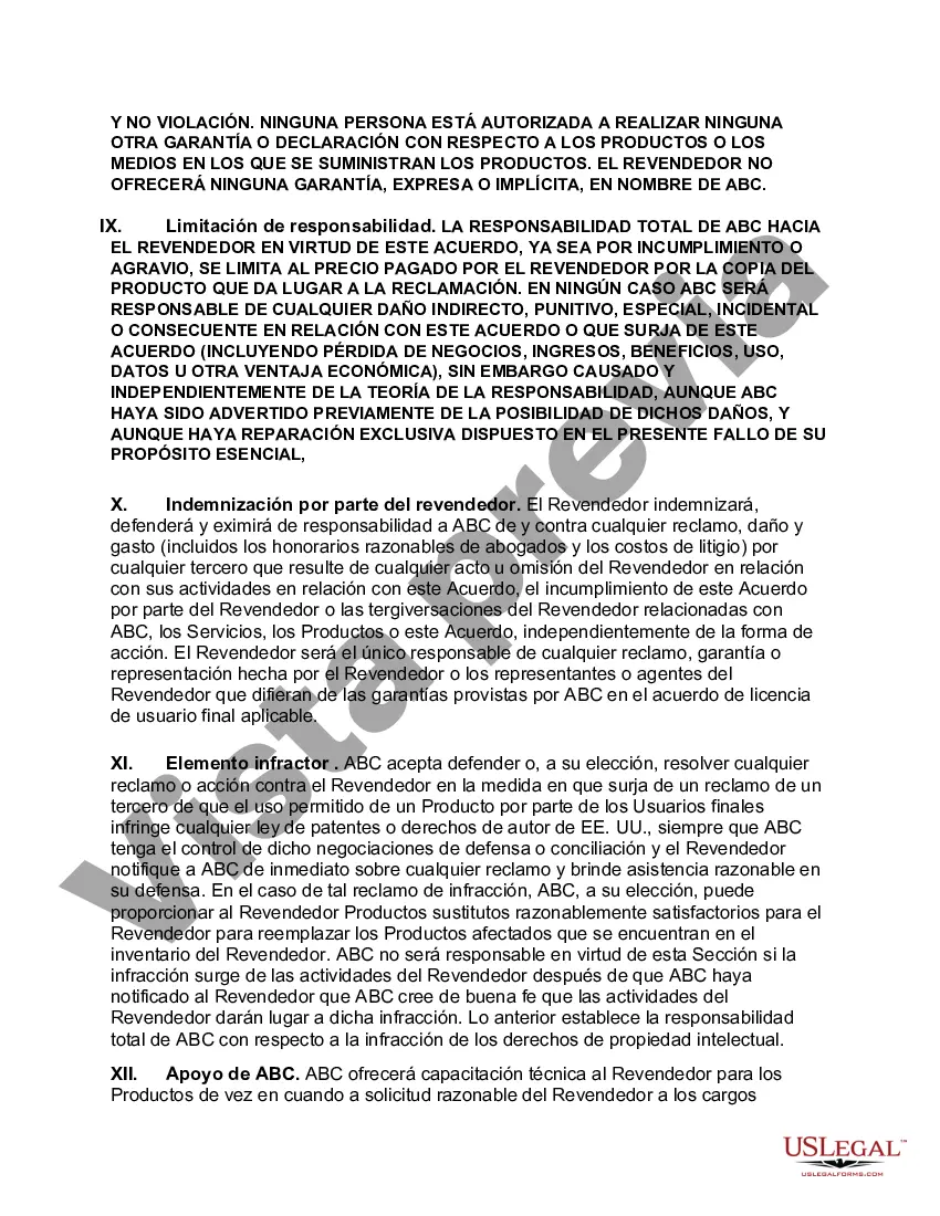 Preview Acuerdo de revendedor de software no exclusivo