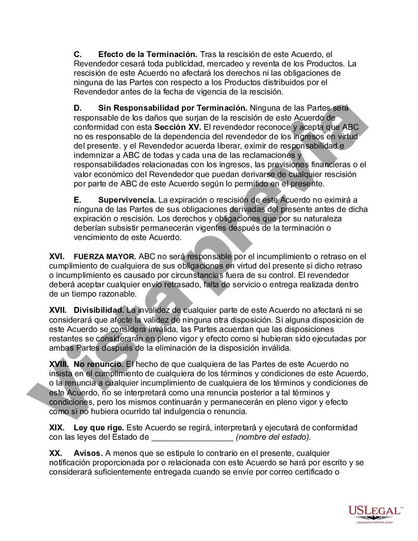 Preview Acuerdo de revendedor de software no exclusivo