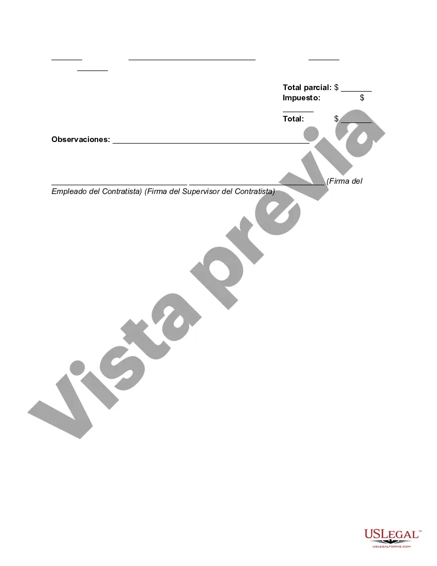 Preview Orden de trabajo de construcción