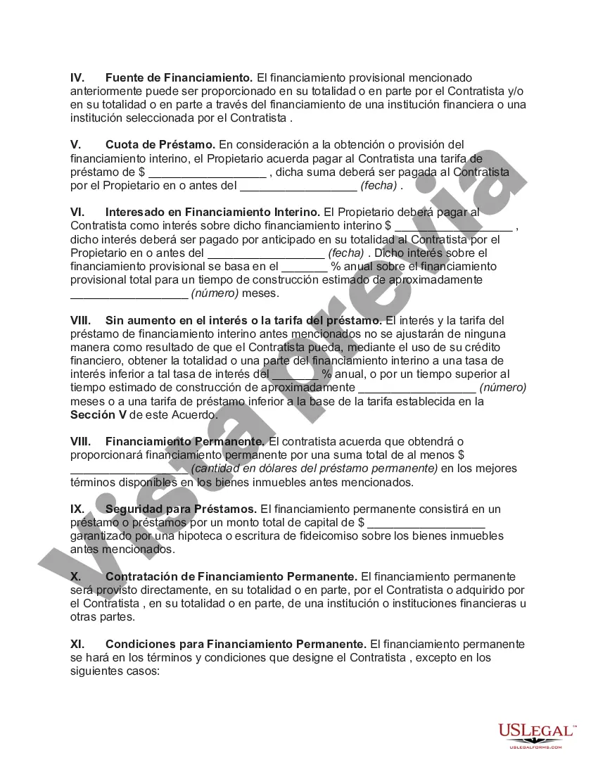 Preview Contrato de Construcción de Edificio de Departamentos con Financiamiento por Contratista