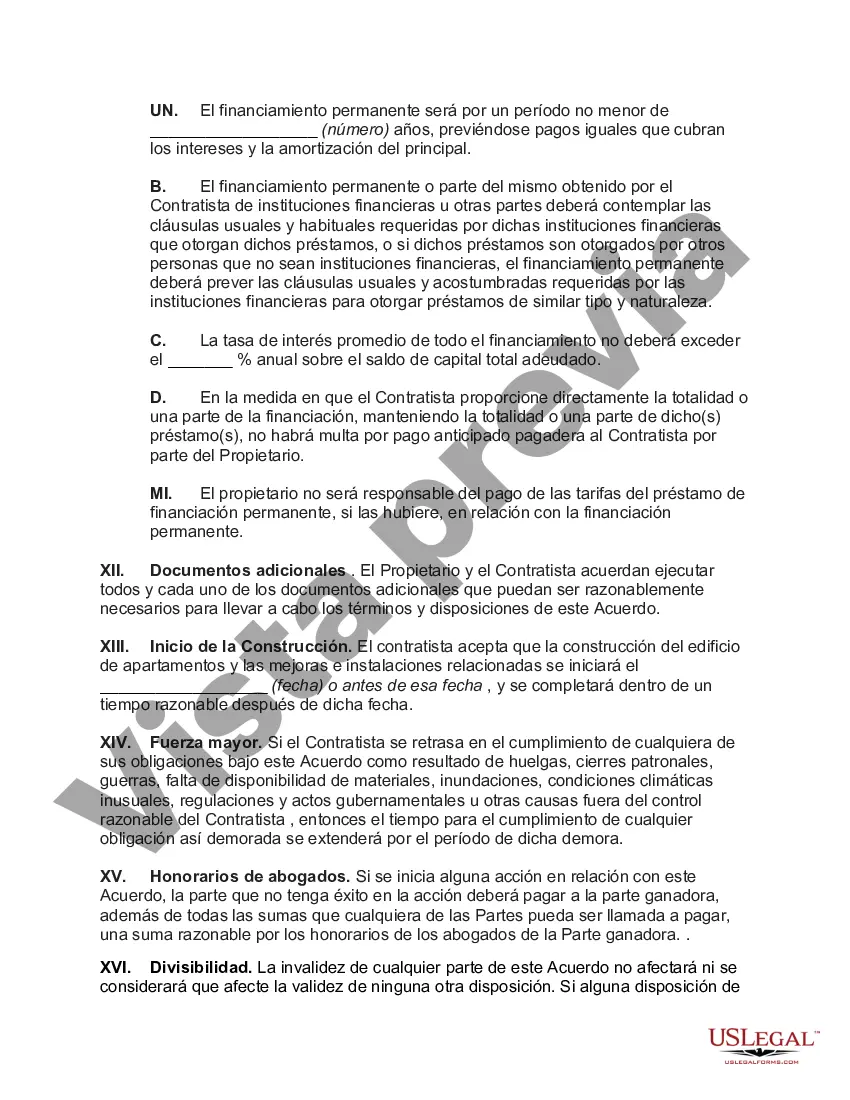 Preview Contrato de Construcción de Edificio de Departamentos con Financiamiento por Contratista