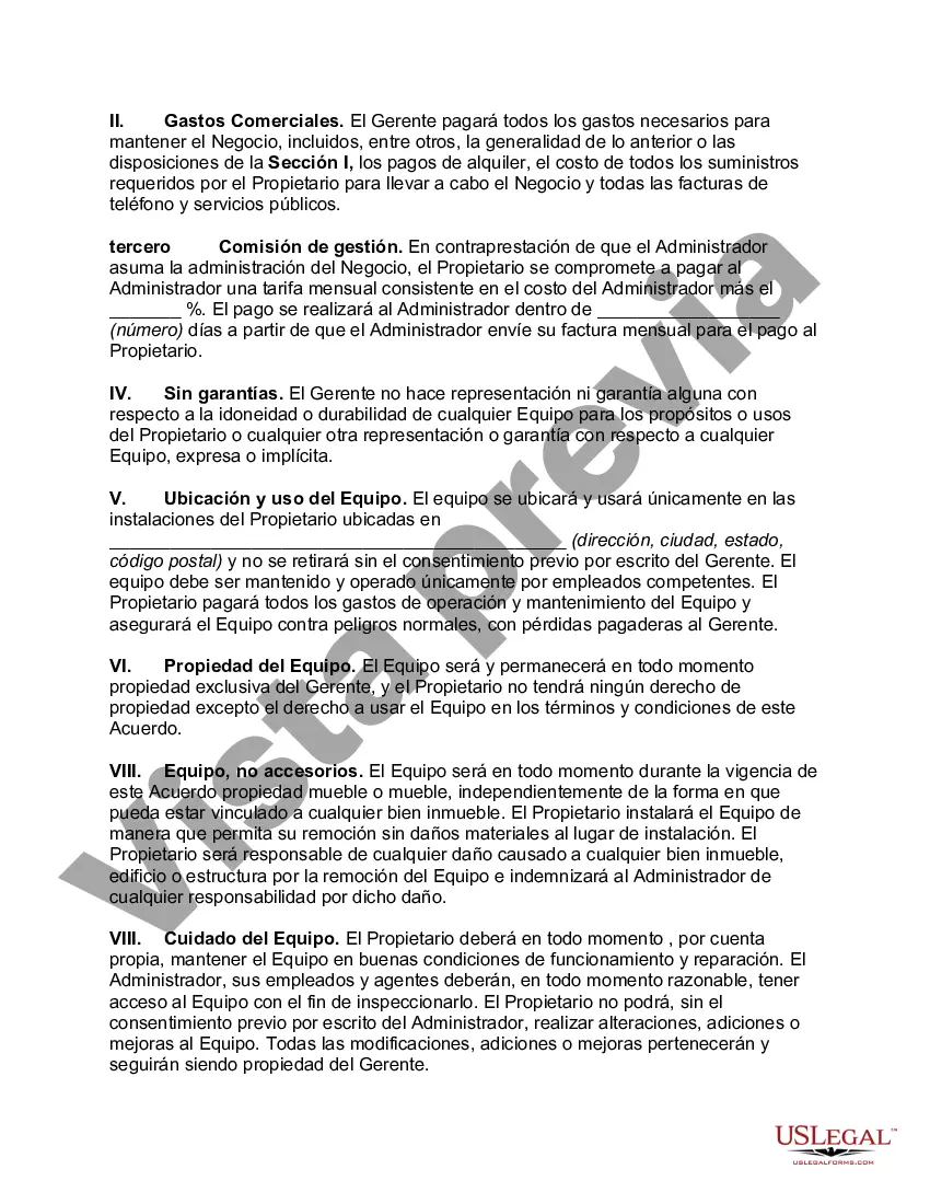 Preview Acuerdo para administrar negocios
