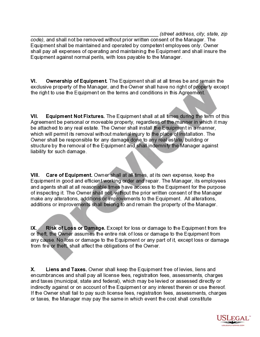 Preview Agreement to Manage Business