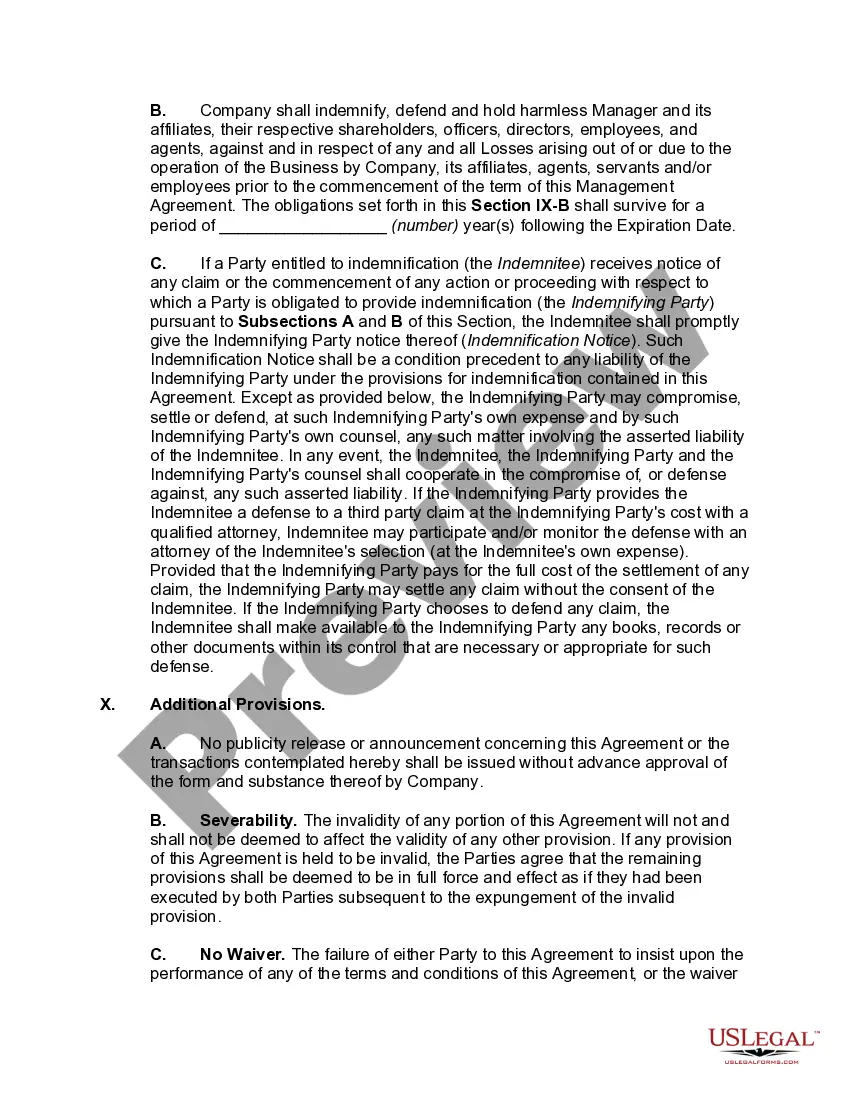 Get Management and Operations Agreement Preview Management and Operations Agreement