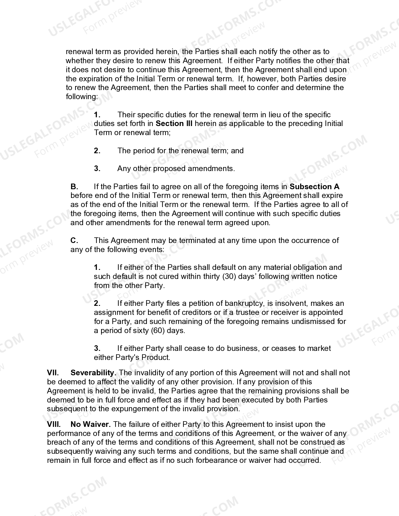 South Dakota Agreement to Jointly Market Product Lines US Legal Forms