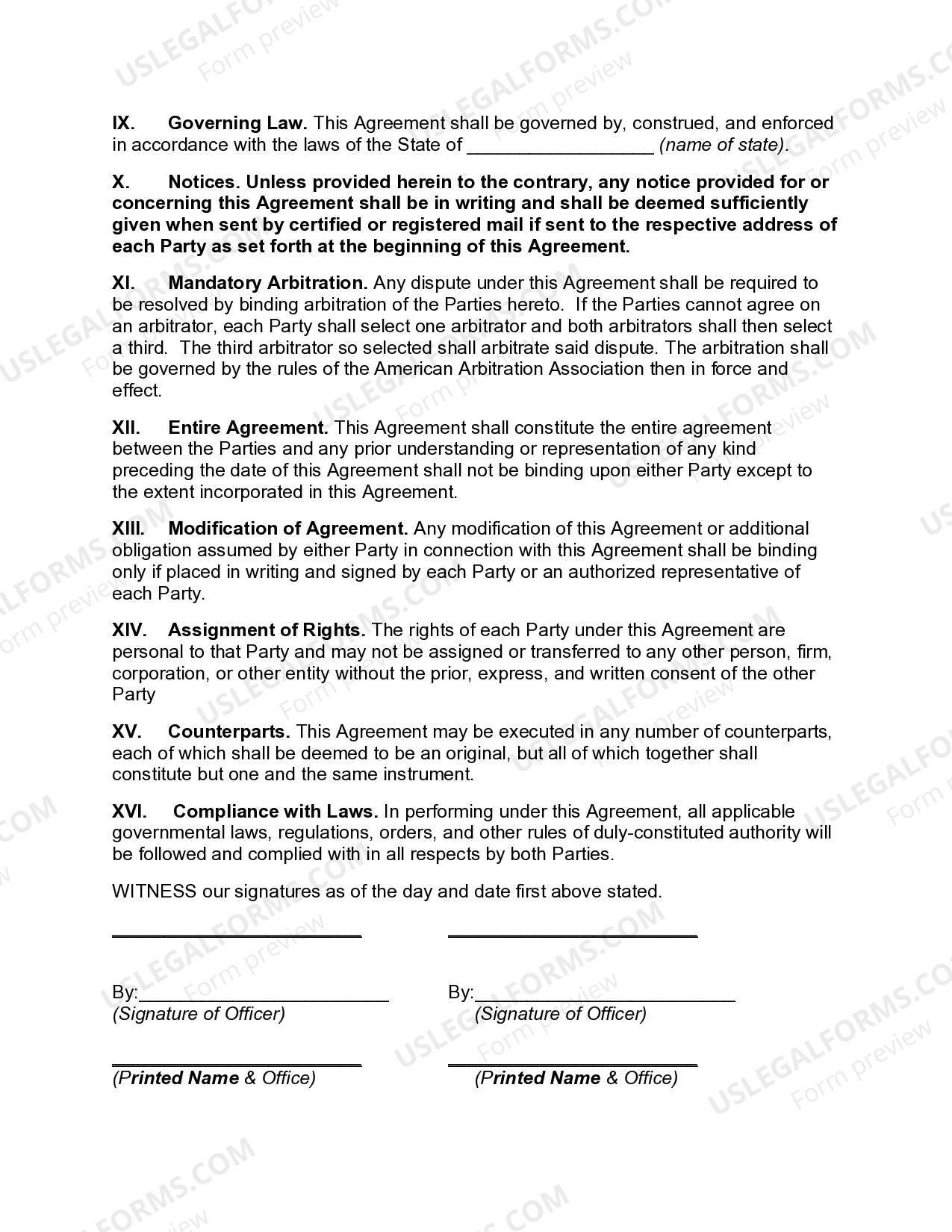 Montana Agreement to Jointly Market Product Lines US Legal Forms
