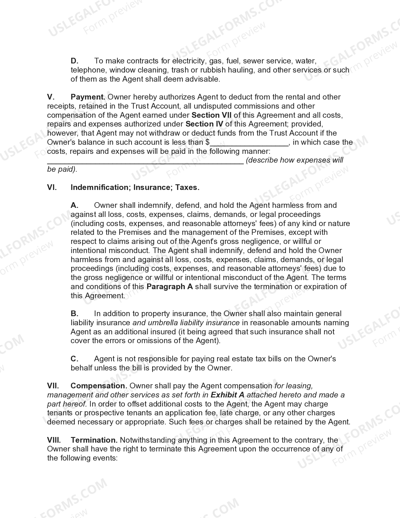 Arkansas Agreement to Manage Residential Apartment Building US Legal