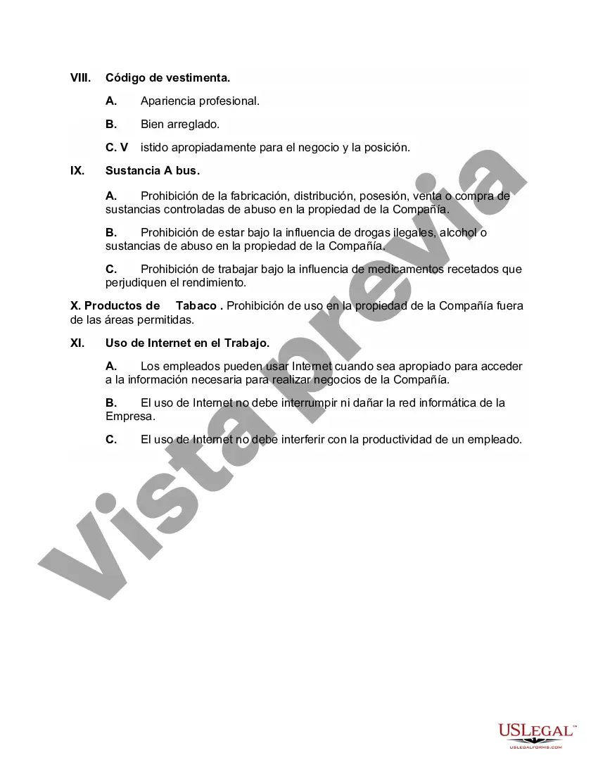 Preview Lista de verificación del Código de conducta profesional para empleados de una empresa
