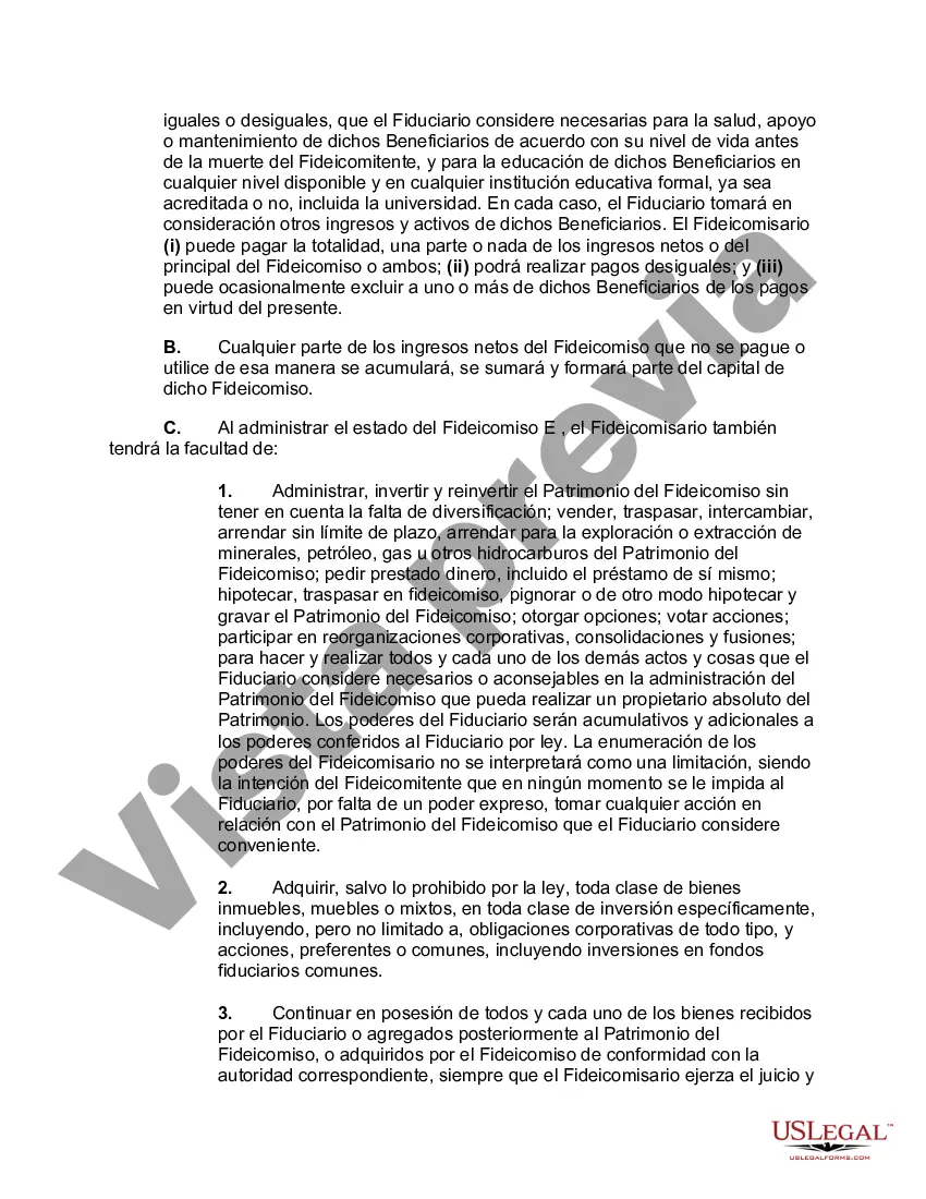 Preview Acuerdo de fideicomiso irrevocable de marihuana