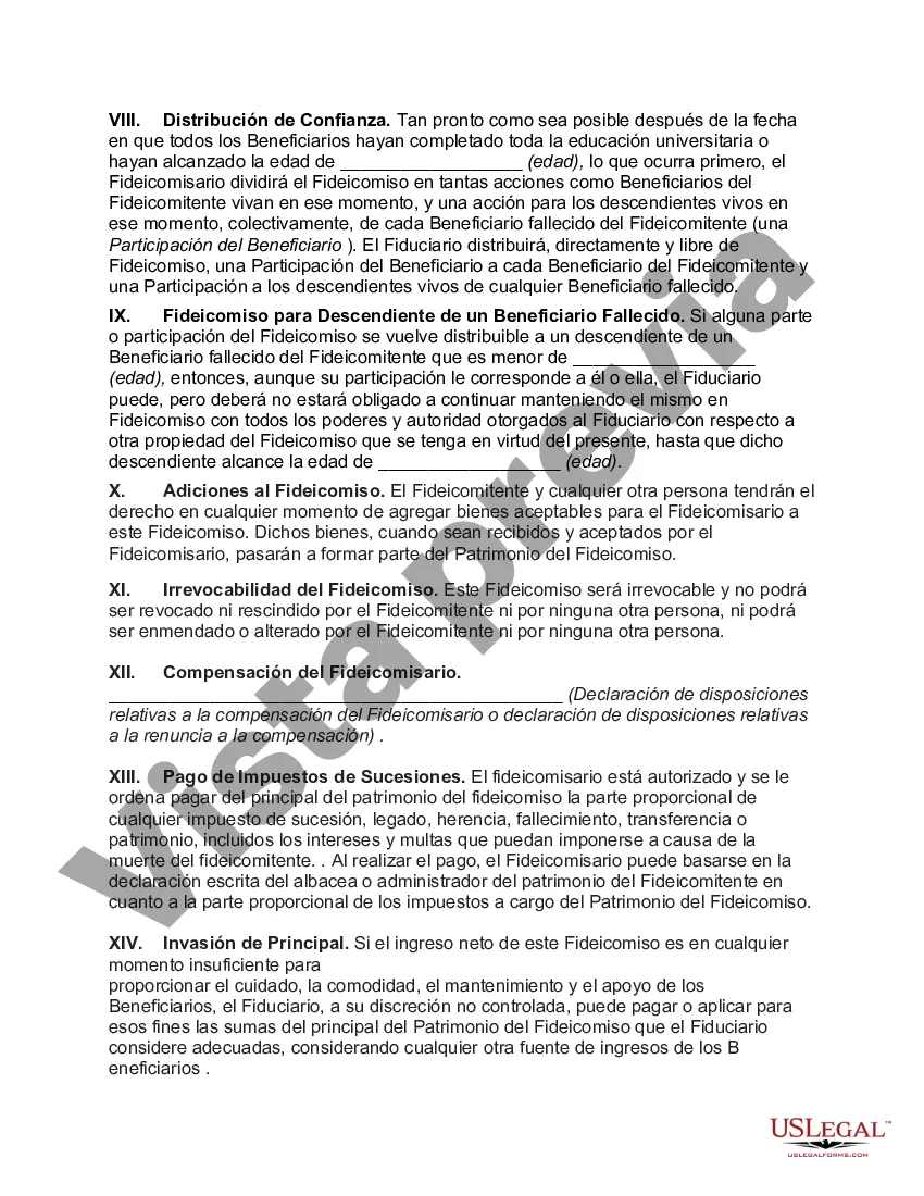 Preview Acuerdo de fideicomiso irrevocable de marihuana