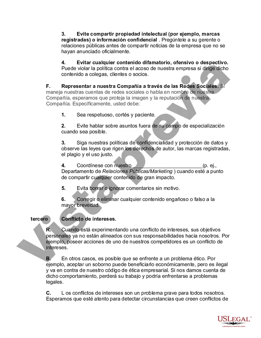 Preview Código de conducta del empleado para negocios