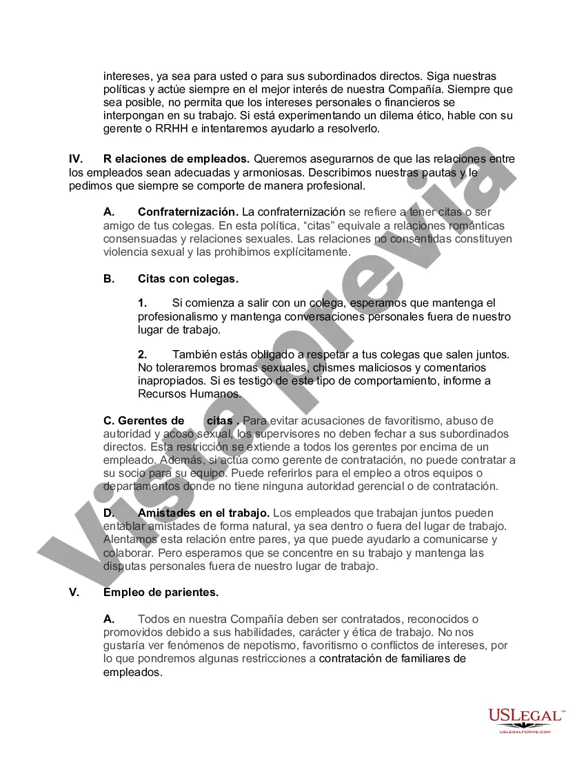 Preview Código de conducta del empleado para negocios