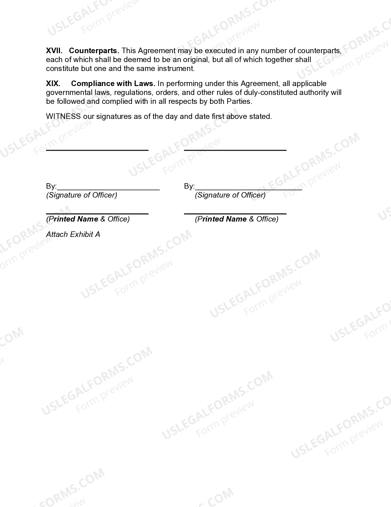 Colorado Concession Agreement US Legal Forms