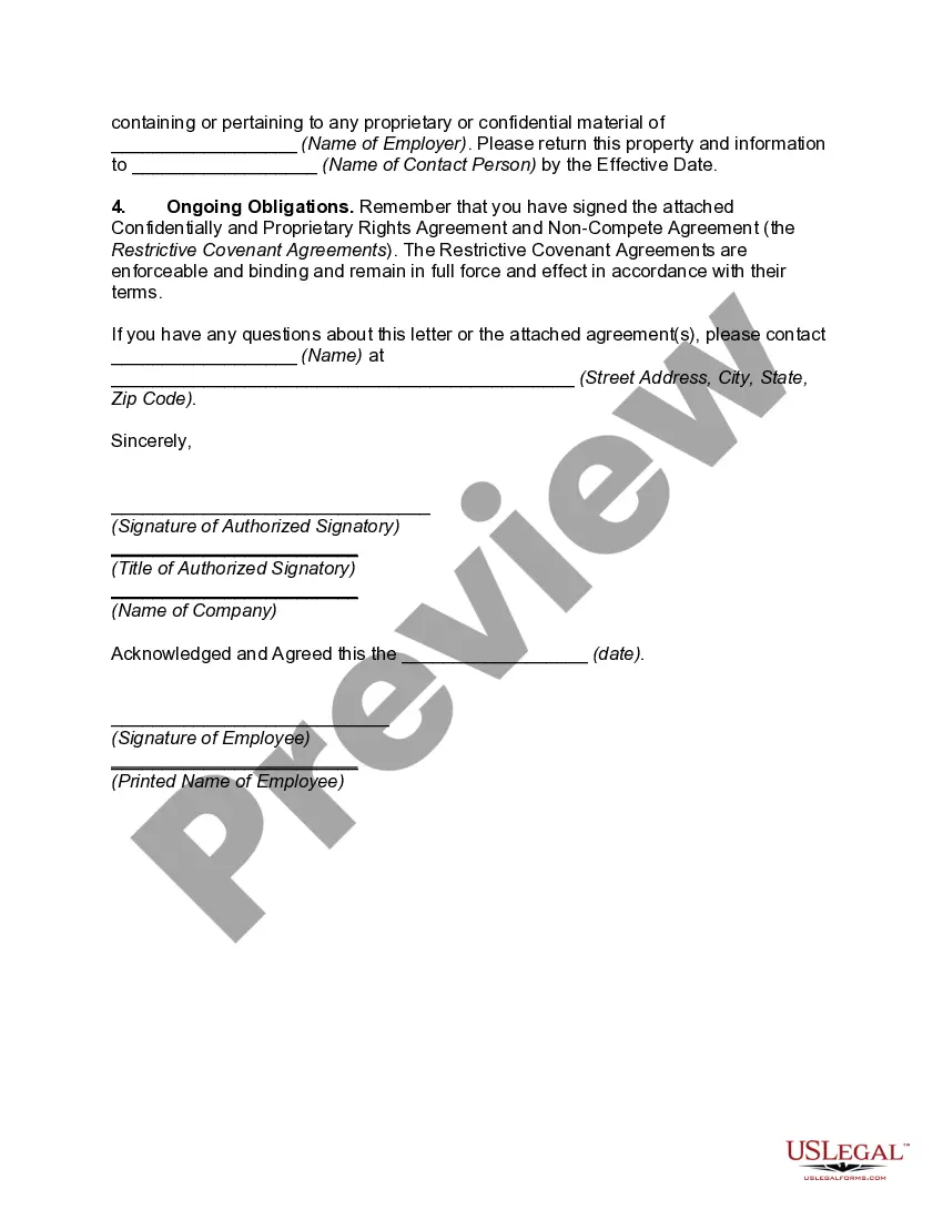 Preview Letter of Termination to Employee