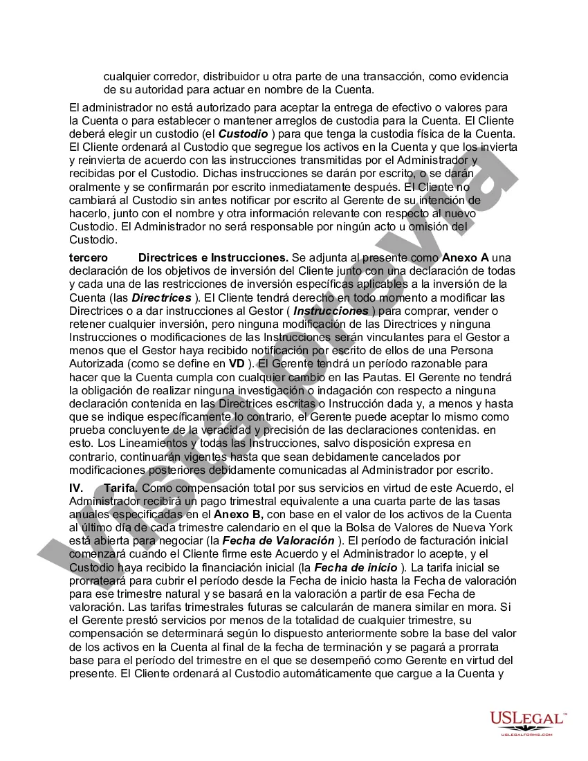 Preview Contrato de Gestión de Inversiones para Clientes de Cuentas Separadas