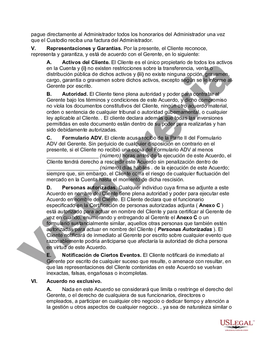 Preview Contrato de Gestión de Inversiones para Clientes de Cuentas Separadas