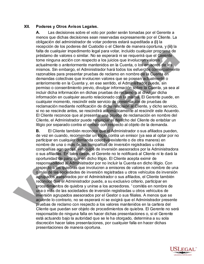 Preview Contrato de Gestión de Inversiones para Clientes de Cuentas Separadas