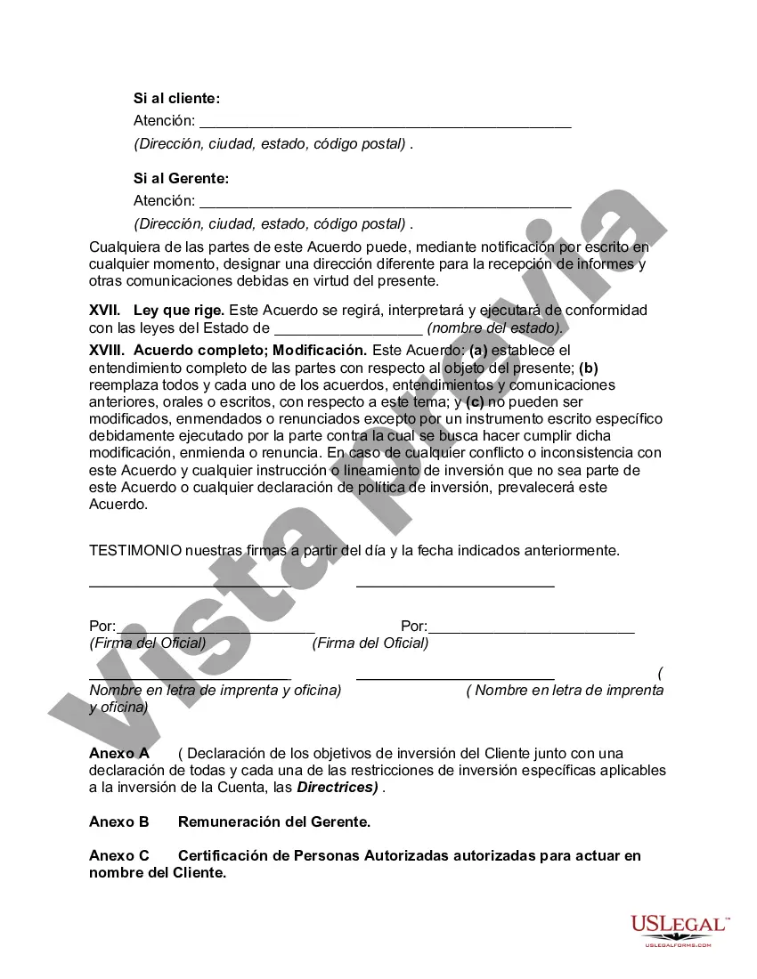 Preview Contrato de Gestión de Inversiones para Clientes de Cuentas Separadas