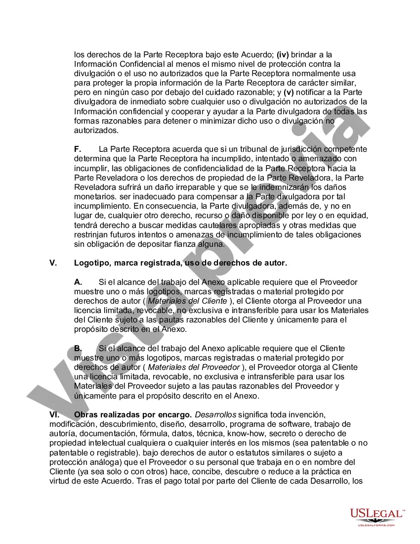 Preview Acuerdo de servicios de proveedor principal