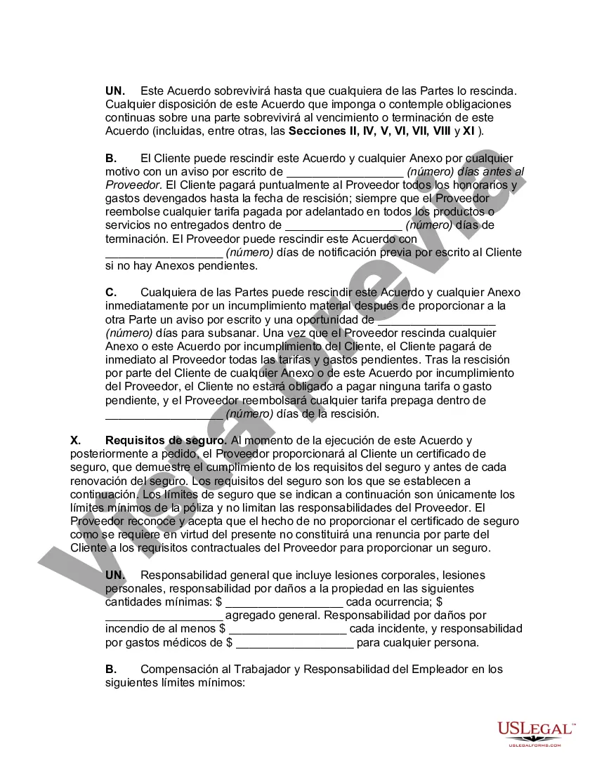 Preview Acuerdo de servicios de proveedor principal