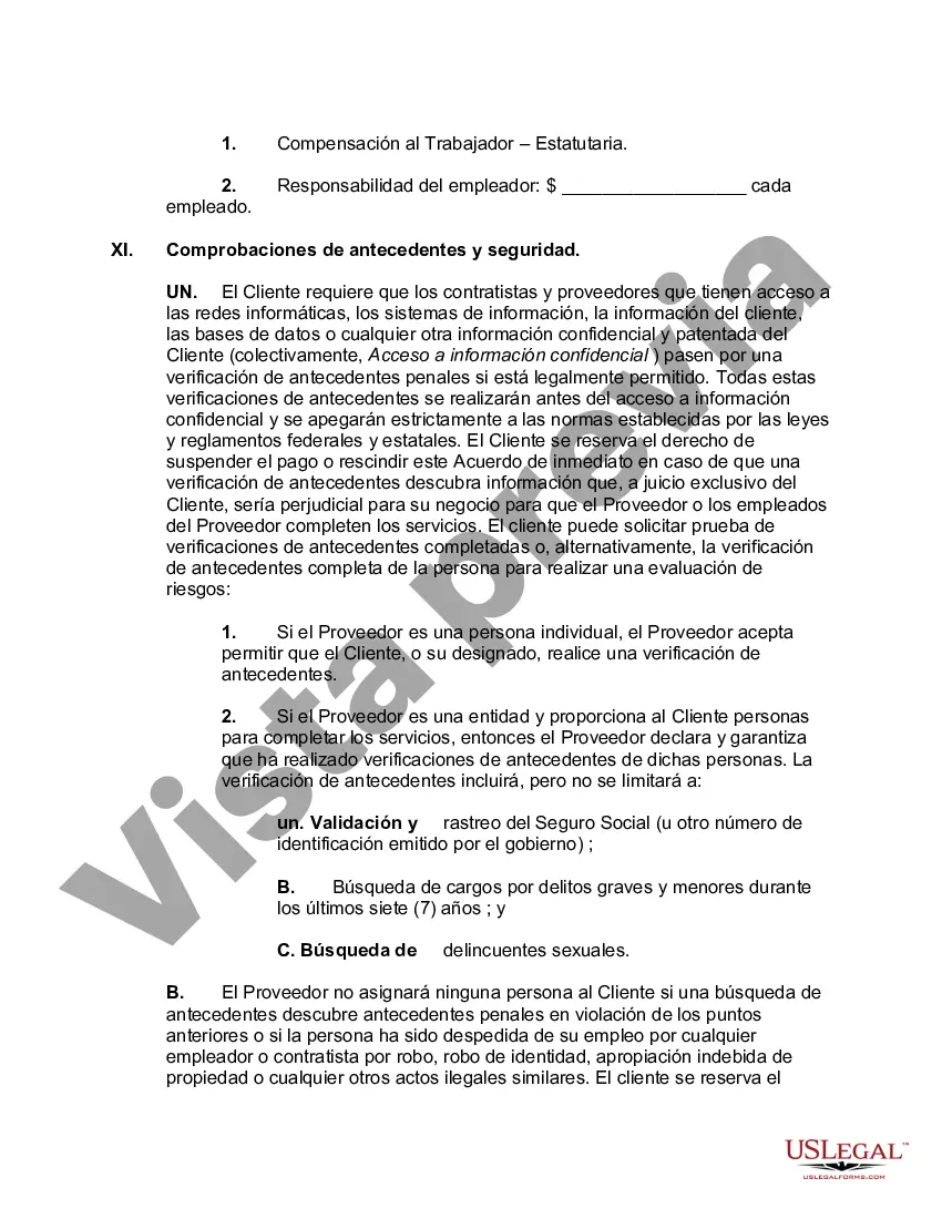 Preview Acuerdo de servicios de proveedor principal